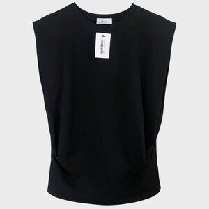 Oak + Fort Sleeveless Tank Top T-Shirt Black Women's Small Cotton Casual New